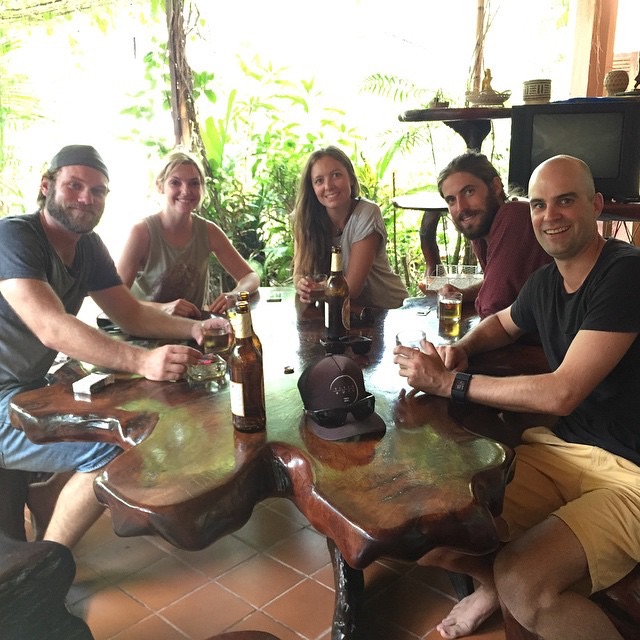 Reuniting at our guesthouse on the first day! From left to right; Lucas, Marita, Chelsea, Micka, Tim