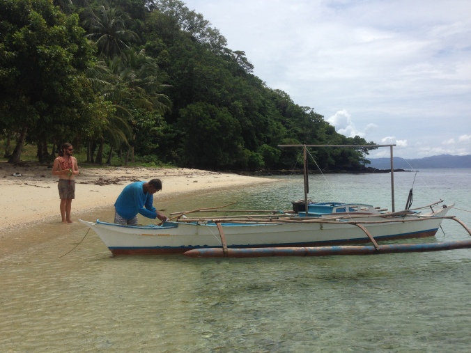 Rossy, Micka and the Baby Boat on 'our island' - Boayan Island
